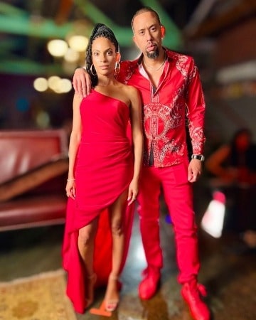 Picture of Affion Crockett with his friend Goapele
